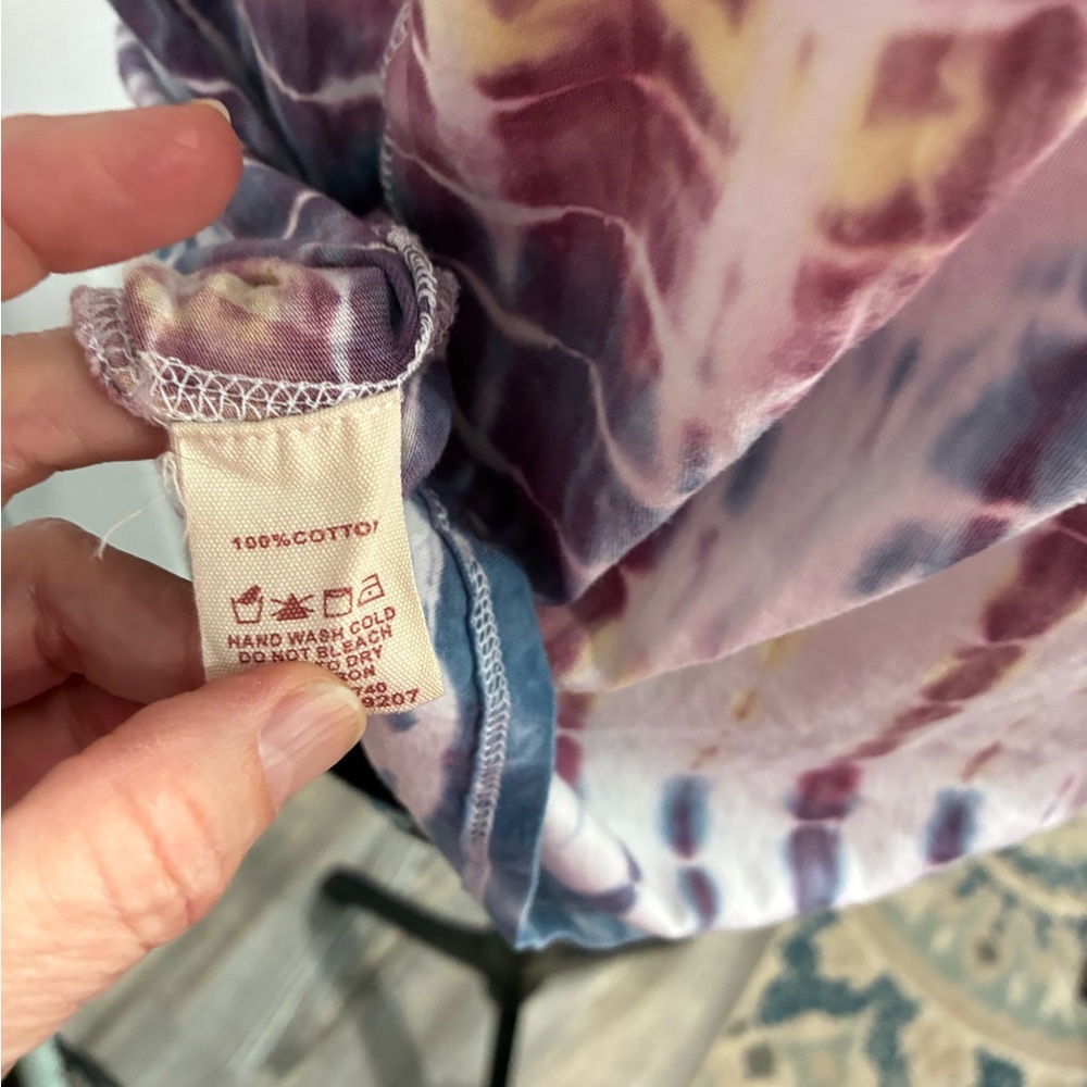 Mystree Multicolor Tie-Dye Short Sleeve Tee - Picture 4 of 5
